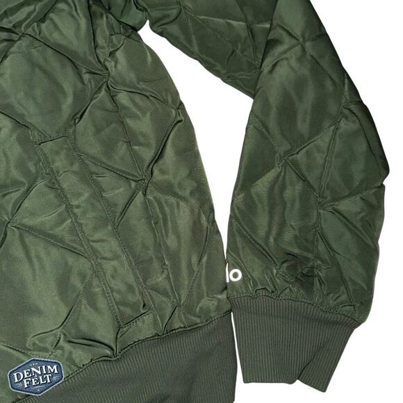 Alo Yoga Idol Quilted Bomber Jacket Hunter Green Size Small Studio Street Style - Picture 11 of 15